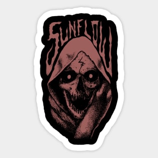 sunflow dark art skull halloween Sticker